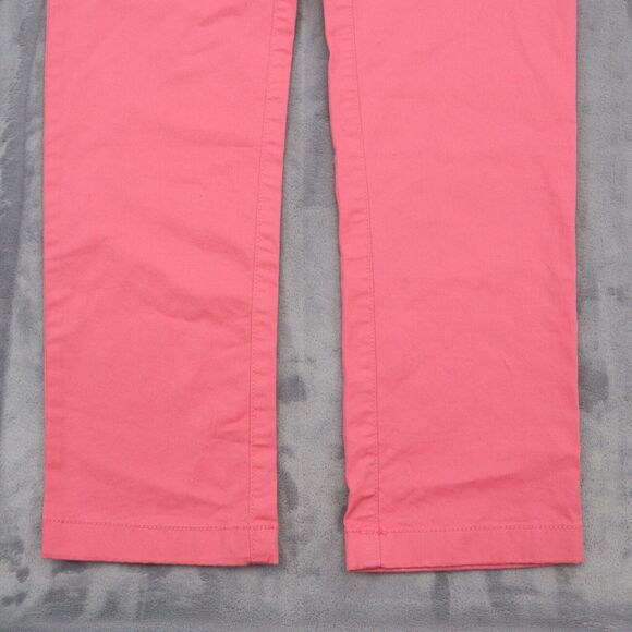 Tommy Hilfiger Pants Mens XS Pink Flat Front Straight Drawstring Pocket Casual - Picture 14 of 16